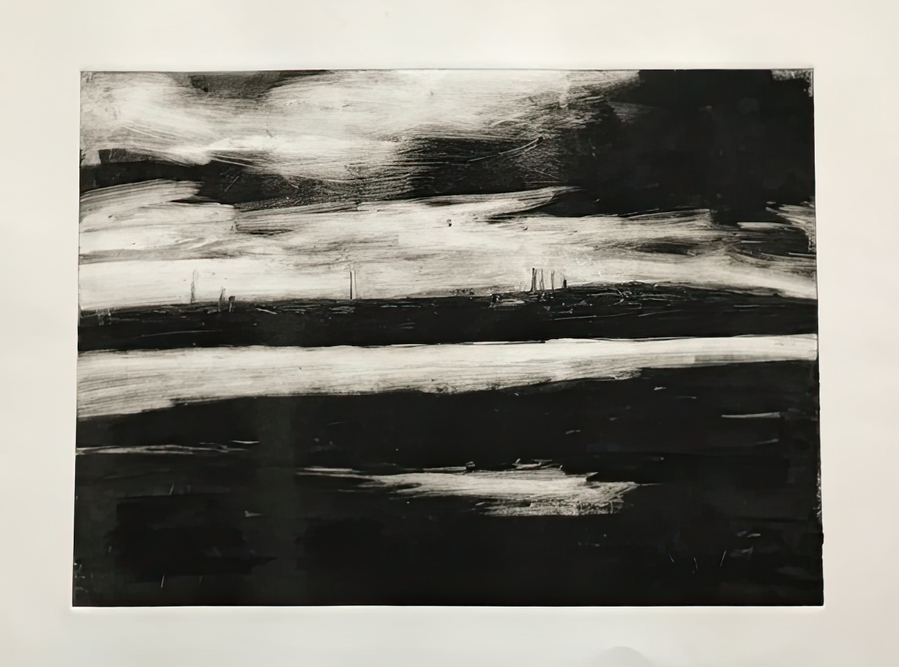 "Wetlands Evening"", 10 x 14 inches, monotype, 2019